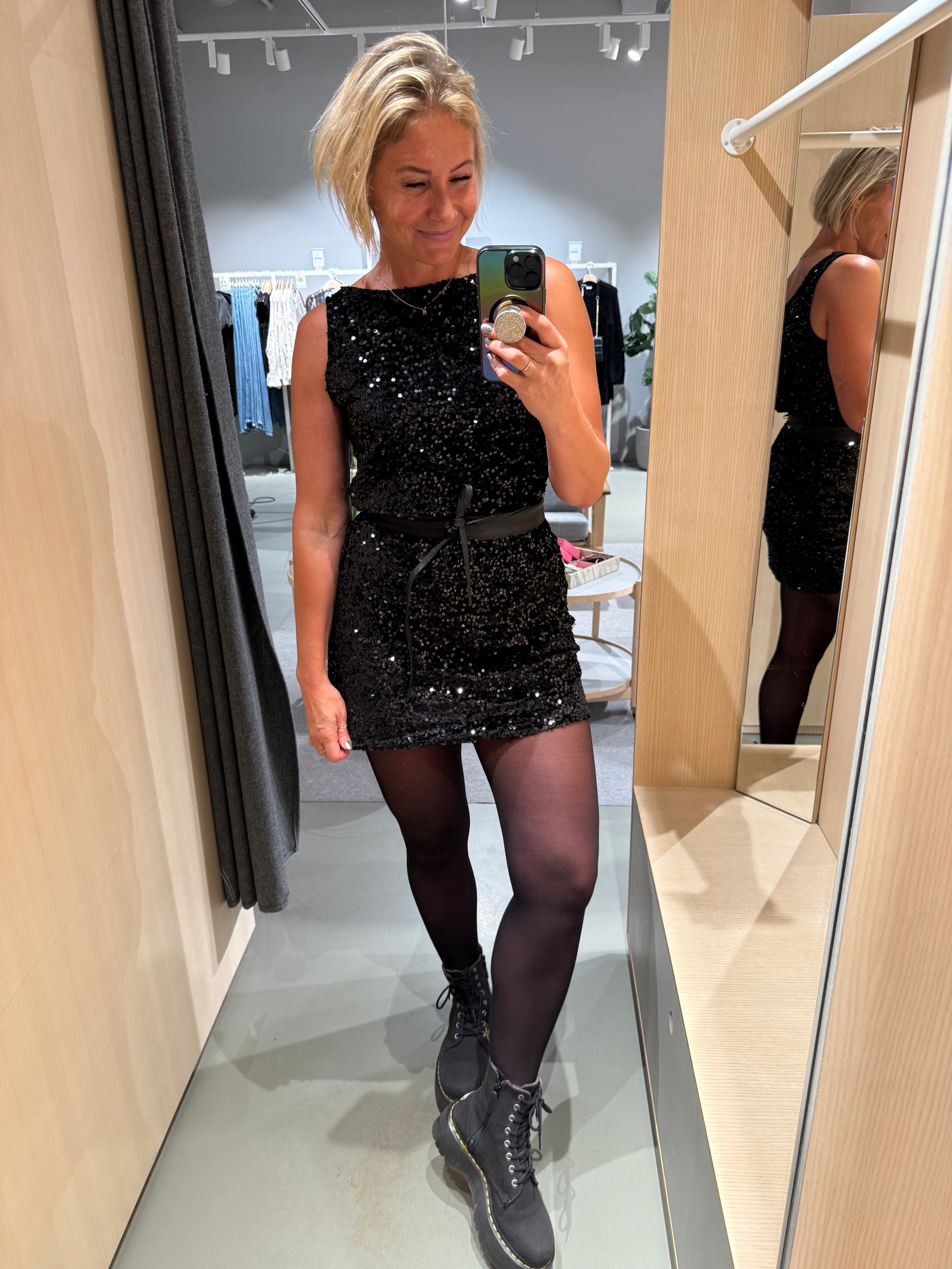 PCKAM Short Dress - Black